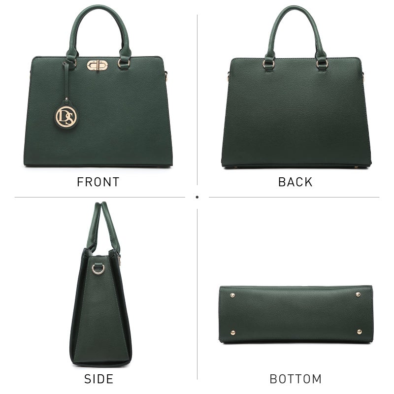 Dasein Women Handbags Purses Ladies Work Purse Satchel Tote Top Handle Shoulder Bags with Matching Clutch - Image 3
